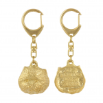 West Highland White Terrier, Westie, Westy - Gilded key ring with dog, handbag decoration, luxury accessory by Art-Dog brand