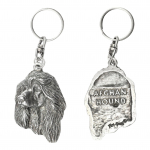 Afghan Hound, Tazi I - Silver-plated pendant with a dog in a decorative box, handbag decoration, backpack pendant by Art-Dog brand h&otilde;be