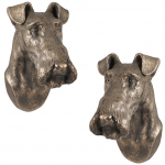 Fox Terrier Wire - Dog statue, hanging bust, unique decoration for dog lover by Art-Dog brand pruun