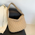 Talvise allatikandiga &otilde;lakott Moodne polsterdatud pelmeen, suure mahutavusega Crossbody kott 38x9x34cm khaki