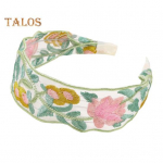 V&otilde;rgusilmast l&otilde;ngast lai peapael Retrotikandid lillemustriline juukser&otilde;ngas pehme elastne peapael Juuste aksessuaar roheline