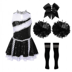 Keskkooli cheerleader kost&uuml;&uuml;m lastele t&uuml;drukutele Halloween Cheer vormiriietus tantsuv&otilde;istlus v&otilde;istkondlik sport cheerleading dress up 9-10 Years