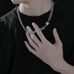 Mood hip-hop kahekihiline kett roostevabast terasest meessoost kaelakee tsirkoon v&auml;lk ripats kaelakee mehe peo ehted kingitus