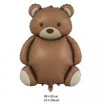 Coffee Brown Teddy Bear Balloon Number Heart Balloon set kid Birthday Party Decoration Baby Shower wedding Valentine's Day decor