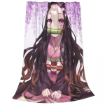 Demon Slayer Anime Kimetsu No Yaiba Kootud Tekid Kamado Nezuko Kuradi Tera Flanell Viske Tekk Kodu Diivani Dekor Voodikate 75x100cm 30x40in