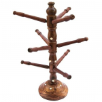 K&auml;sitsi valmistatud puidust k&auml;ev&otilde;ru hoidja ehete vitriin naistele puidu nikerdamiseks 33,02 cm