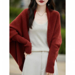 Kootud sall, lahtise nahkhiire varrukaga kampsun, naiste &uuml;hev&auml;rviline kootud kardigan, uus mood, pendelr&auml;nd, Harajuku stiil, s&uuml;gis ja talv S