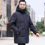 Keskealiste ja eakate sulejoped Meeste keskmise pikkusega pikad mudelid Paks soe talvine juuksekrae jakk M