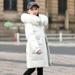 Laste sulejope t&uuml;drukutele Keskmise pikkusega Korea stiilis Stiilne keskmine ja suur laste talvine paksendatud mantel 140cm