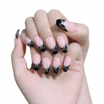 Wear Nail Black Glitter Flame k&uuml;&uuml;nelaaster K&uuml;&uuml;neplaaster K&uuml;&uuml;neplaaster Valek&uuml;&uuml;neplaaster Wear Nail Art Valmistoode