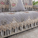 Euroopa stiilis suur seelikuga diivanikate Neli aastaaega universaalne libisemiskindel diivanipadi Kvaliteetne pitskangas Diivanir&auml;tik Padi 80*160cm