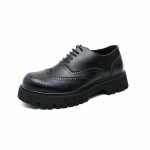 Mood Brogue &Uuml;mar nina Nahk Br&auml;nd Luksus Meeste Vabaaja S&otilde;idu Disainer Must Paks Tald Paeltega Oxford Kingad Pulmakleidikingad 38