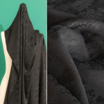 Kvaliteetne žakaarmustriline &auml;&auml;dikhappe satiinkangas tumeda tekstuuriga retro etnilises stiilis cheongsam'i, hobuse n&auml;oga seeliku jaoks, siidist DIY &otilde;mbluskangas 100x150cm valge