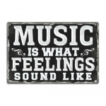 1tk, Vintage Music metallist plekkm&auml;rk - 8''x12''/20cm*30cm - veekindel, tolmukindel seinakunst, sobib koju, restorani must