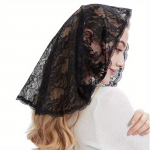 Lace Mantilla Church Loorid Naistele Traditsiooniline Hispaania Ladina Mass Peakate Katoliku Loori Pruudiloorid Pulmapeakate must