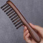 1 tk naturaalne kamm Meridian Massage Antistaatiline t&uuml;&uuml;tuvaba laia hambakamm naistele T&uuml;drukutele sirgetele lokkis juustele onesize