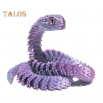 3D-prinditud madu kujukeste liigutatavad liigendid Madu kuju liigendatud loomamudel m&auml;nguasi kodukontori raamaturiiul t&ouml;&ouml;laua kaunistus 30cm