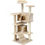 Kassi kraapimispuu - VIKING CHOICE - XXL - Beež - 131 x 58 x 50 cm - 7 magamiskohta beež