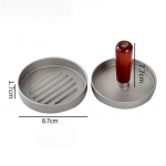 Burgeripress Pihvikujundaja Roostevaba Teras Hamburgerivorm Mittenakkuv koos 100 pihvipaberiga