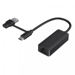 USB-t&uuml;&uuml;pi C Etherneti adapter V&otilde;rgukaart USB-t&uuml;&uuml;pi C-RJ45 100Mbps Lan Interneti-kaabel MacBook PC jaoks Windows XP 7 8 10 LUX 2 in 1 port