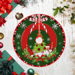 39 inch Christmas Tree Skirt Decoration Round Rustic Carpet Reusable Holiday Mat for Style C