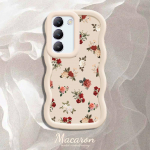 V&auml;rvitud muster Big Wave Edge pehme silikoon materjal Macaron telefoni &uuml;mbris p&otilde;rutuskindel kaitsev kummist korpus OnePlus Vivo Motorola Moto jaoks Vivo Y27 5G must