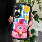 V&auml;rvitud muster Big Wave Edge pehme silikoon materjal Macaron telefoni &uuml;mbris p&otilde;rutuskindel kaitsev kummist &uuml;mbris OPPO Reno Realme jaoks OPPO A53 2020 sinine