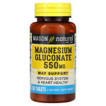 Mason Natural, Magneesiumgl&uuml;konaat, 550 mg, 100 tabletti
