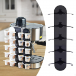 Kohvikapslihoidja Pod Organiseerija seinakinnitusega hoiustamisriiul must