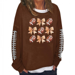 Naiste Mood Vabaaja Pikkade Varrukatega &Uuml;hev&auml;rviline Tr&uuml;kiga &Uuml;mara Kaelusega Top Dressipluus XL kohv