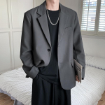 2025 Meeste Ilusad Vabaaja Bleiserid Meeste Vabaaja Lahtised &Uuml;likonnajakid Trendikas Meeste Igap&auml;evane T&auml;navamood K&otilde;igega Sobiv Korea &Uuml;likond Must Bleiser XXL tumehall v&auml;rv