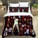 E-Elvis Presley Retro tr&uuml;kiga Voodipesukomplektid peen tarvikute komplekt tekikott voodikate komplekt voodipesukomplekt luksuslik s&uuml;nnip&auml;evakingitus AU Single 140x210cm
