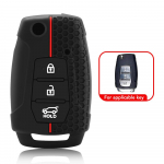 Silikoonist flip-auto v&otilde;tme&uuml;mbrise kaanehoidja Ssangyong 2015 2016 Tivoli Rexton Korando C 3 nupuga FOB-v&otilde;ti must