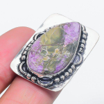 Purpurite Handmade 925 Sterling Silver Jewelry Ring Size 6 i0b82