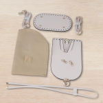 PU-nahast kottide valmistamise komplekt. DIY heegeldamiskomplekt &otilde;lale valge