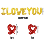 232pcs\set Valentine's Day decoration I love you balloon banner, Valentine's Day balloon, anniversary decoration supplies Other