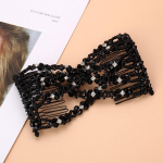 Isetehtud helmestega juuksekammid naistele t&uuml;drukutele Lihtne, laisk, laisk juustega aksessuaarid, kukk, hobusesabahoidja kamm, elastne helmestega k&uuml;&uuml;nisjuuksen&otilde;el