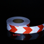 5cm/10cm/20cm*5m nool peegeldav turvalint valge-punane hoiatus veekindlad kleebised v&auml;listingimustes pilkup&uuml;&uuml;dev kleepkile veokile