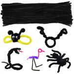 Fenrry 100 TK Puhastuspulgad &Scaron;enillvars &Uuml;hev&auml;rvilised Puhastuspulkade Komplekt Puhastuspulkade DIY Kunst K&auml;sit&ouml;&ouml; Kaunistused must