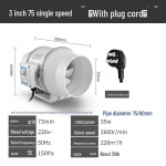 Ringikujulise diagonaalse vooluga v&auml;ljat&otilde;mbeventilaator &ndash; vaikne aksiaalne ventilatsioon vannitoa ja k&ouml;&ouml;gi jaoks 3 inches 75MM