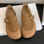 Kevadised Naised Boston puukingad Lamedad kingad Mood Shallow Slip on Naiste Mugavusjalatsid &Uuml;mmarguse varbaga Naiste &uuml;hekordsed kingad Naiste kingad 35 punakaspruun