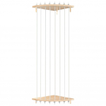 Puidust nurgaga t&auml;idetud loomade hoiuriiul LED-valgustusega ja reguleeritava pikkusega topisega loomahoidja lasteaia m&auml;ngutoa magamistuppa