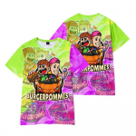 10 v&auml;rvi Funny Burgerpommes ICrimax Cartoon T-s&auml;rk Lahe naiste Meeste T-s&auml;rk O kaelusega Casual Unisex Streetwear Mood Laste T-s&auml;rk S