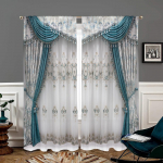 2 tk, elegantsed ja &uuml;llas sinised 3D simulatsioonikardinad - poolpimendavad - sobivad elutuppa, magamistuppa, k&ouml;&ouml;ki, kodukaunistusse W150CM H166CM&Rod pocket sinine
