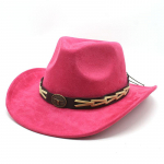 L&auml;&auml;ne Kauboi M&uuml;ts Suede Pullipea Briti Jazzm&uuml;ts Meeste Ja Naiste Etniline M&uuml;ts Silinderm&uuml;ts M（56-59cm）