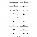 Veekindlad Harajuku Korea t&auml;toveeringu kleebised 105x60 mm