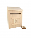 Bo&icirc;te aux lettres en bois 28 cm &agrave; d&eacute;corer