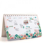 Desk Planner - th&egrave;me Amour - 21,5 x 24,5 cm
