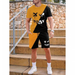 Linna t&auml;navamoe trend meeste kaelusega l&uuml;hikeste varrukatega v&auml;likost&uuml;&uuml;m, vabaaja ja mugavad l&uuml;hikesed p&uuml;ksid. S