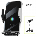 Uus juhtmevaba autotelefoni hoidik koos laadijaga 15 W juhtmeta telefoni laadimise mobiilihoidik autole iPhone Huawei Samsung Xiaomi jaoks